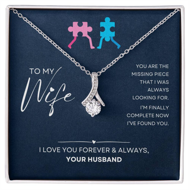 "Missing Piece" Wife from Husband Alluring Beauty Necklace